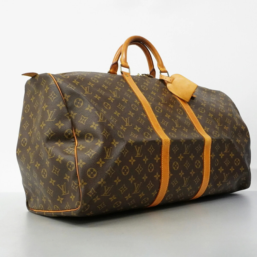 LOUIS VUITTON Authentic Brown Monogram Keepall 60 Boston Bag - Picture 2 of 15